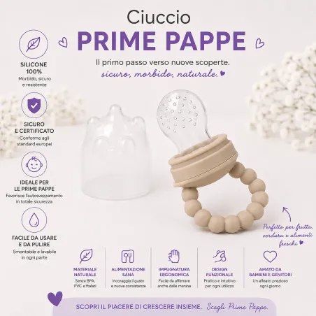 Ciuccio Prime Pappe BabyJart | Mangiafrutta Neonato in Silicone