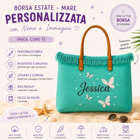 Bolsa de Playa Personalizada con Nombre o Diseño | BABYJART