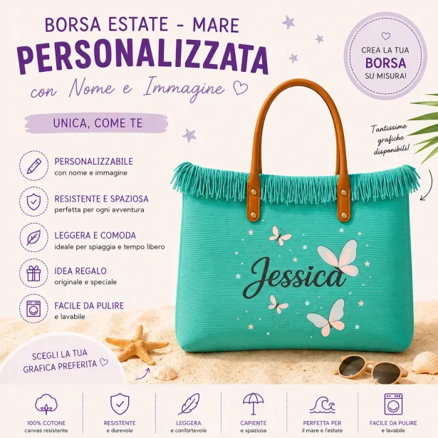 Personalized Beach Bag with Name or Design | BABYJART