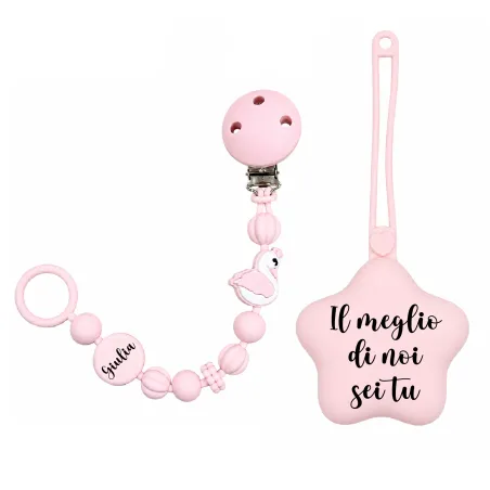 Personalisierte Silikon Schnullerkette BUBBLE CHARM | BabyJart