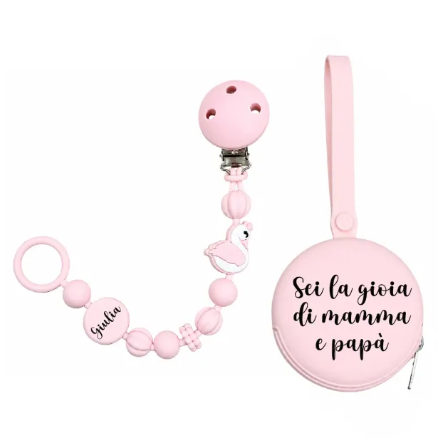 Cadena para Chupete BUBBLE CHARM de Silicona Personalizada | BabyJart