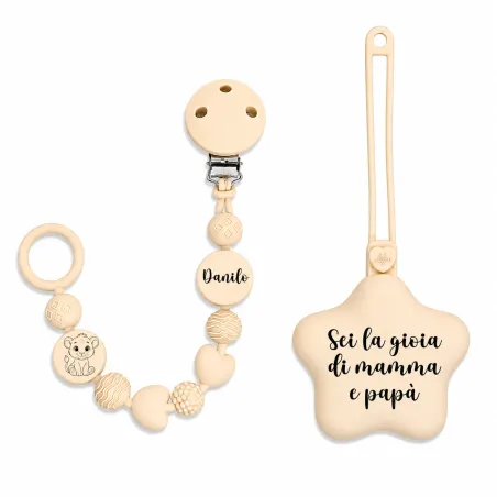 Personalisierte Silikon Schnullerkette BUBBLE | BabyJart