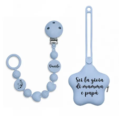 Personalisierte Silikon Schnullerkette BUBBLE | BabyJart