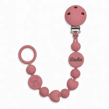 Catenella Portaciuccio BUBBLE in Silicone Personalizzata