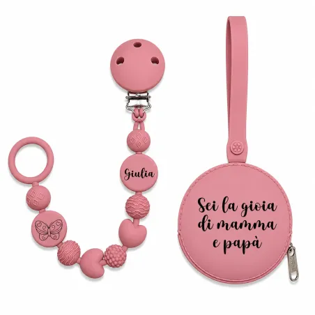 Personalisierte Silikon Schnullerkette BUBBLE | BabyJart