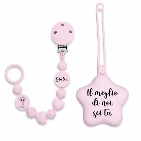 Personalisierte Silikon Schnullerkette BUBBLE | BabyJart