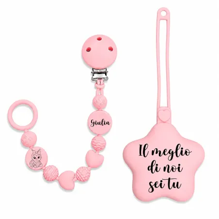 Personalisierte Silikon Schnullerkette BUBBLE | BabyJart