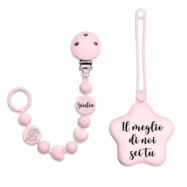 Catenella Portaciuccio BUBBLE in Silicone Personalizzata