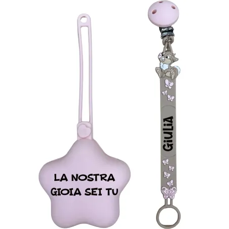 Prendedor de chupeta FLAT de Silicone Personalizada | BabyJart