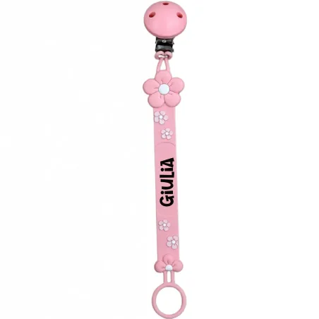 Prendedor de chupeta FLAT de Silicone Personalizada | BabyJart
