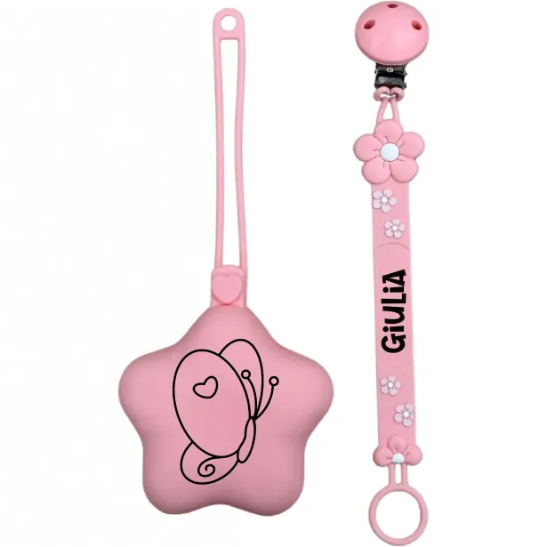 Attache-tétine en Silicone FLAT Persoannalisée | BabyJart