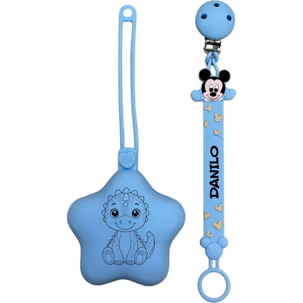 Attache-tétine en Silicone FLAT Persoannalisée | BabyJart