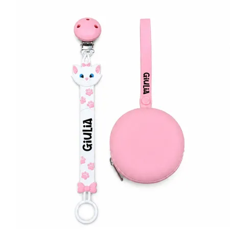 Personalized Silicone Pacifier Chain FLAT | BabyJart 2