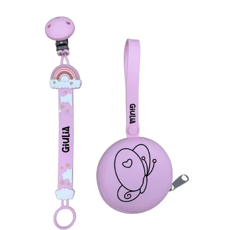 Personalized Silicone Pacifier Chain FLAT | BabyJart 2