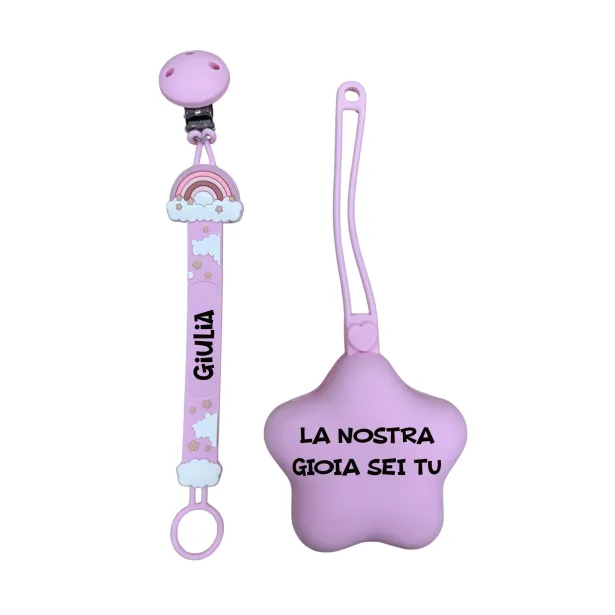 Personalisierte Silikon Schnullerkette FLAT | BabyJart