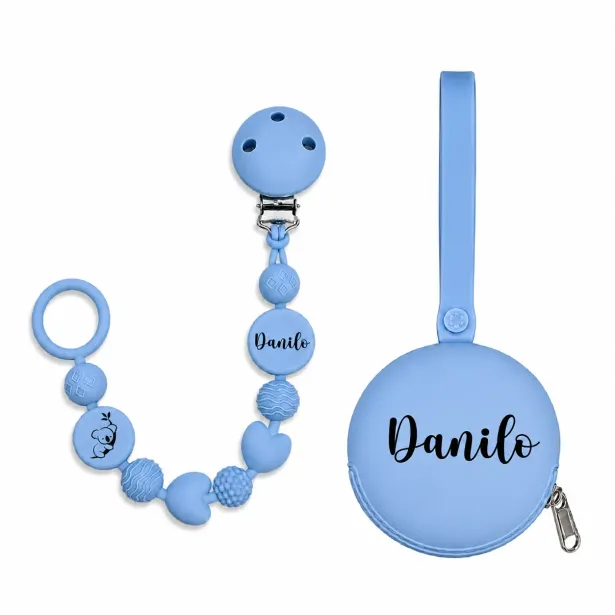 Personalisierte Silikon Schnullerkette BUBBLE | BabyJart
