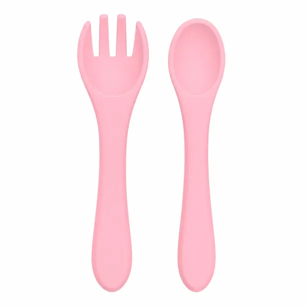 Couverts Bébé en Silicone Personnalisés avec Nom et Image | Diversific