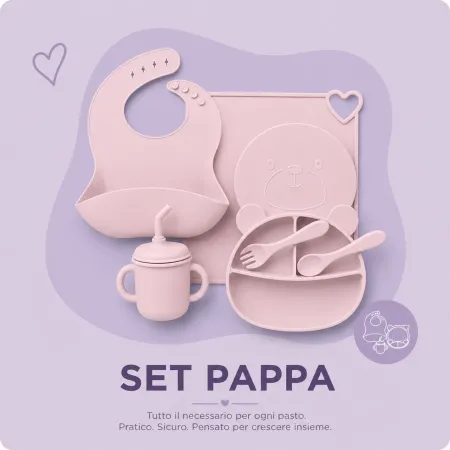 Set Repas en Silicone Personnalisé avec Nom – Kit Diversification