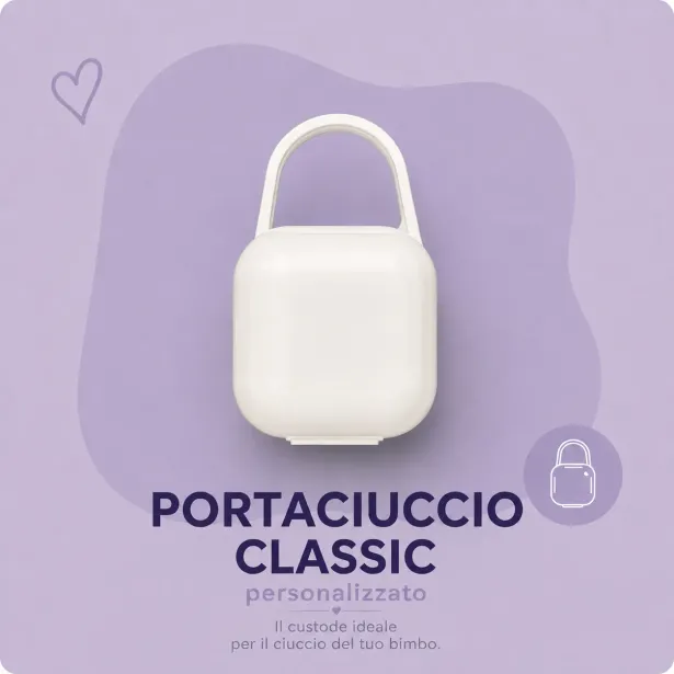 Astuccio Rigido in Plastica per Ciuccio Personalizzato | Nome e Immagi