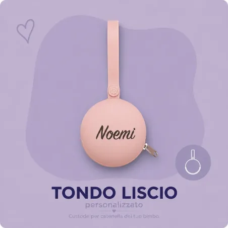 PERSONNALISER Porte-tétine Rond LISSE avec LASER-IMPRIMER
