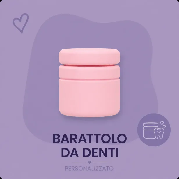 Caja para dientes de leche personalizada de silicona con nombre