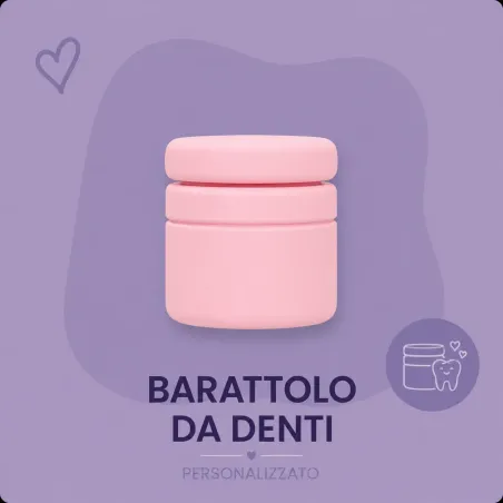 Personalisierte Milchzahndose aus Silikon mit Namen
