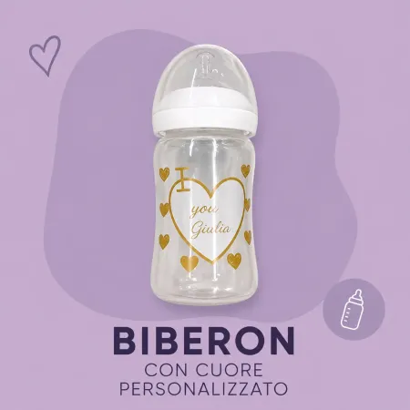 Biberão Personalizado com Nome – Silicone Alimentar Anticólicas 150ml