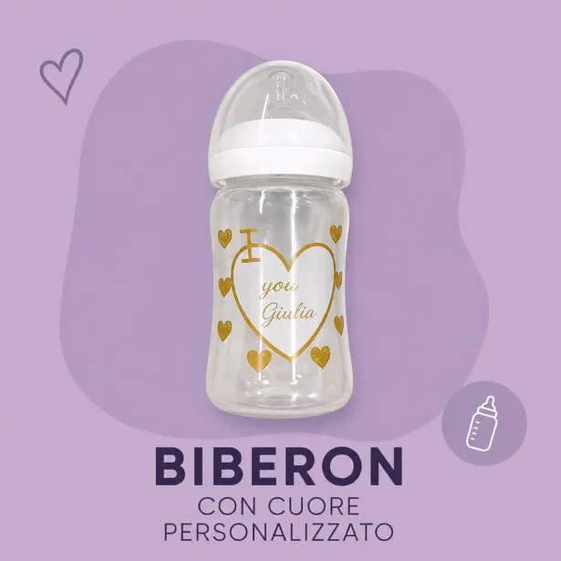 Personalized Baby Bottle with Name – BPA Free Anti-Colic Silicone 150m