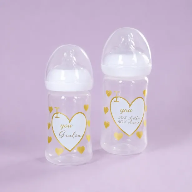 Personalized Baby Bottle with Name – BPA Free Anti-Colic Silicone 150m