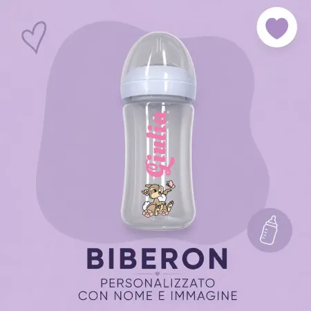 Personalisierte Babyflasche mit Namen-BPA-frei, Antikolik, Silikon 150