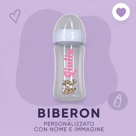 Personalized Baby Bottle with Name – BPA Free Anti-Colic Silicone 150m