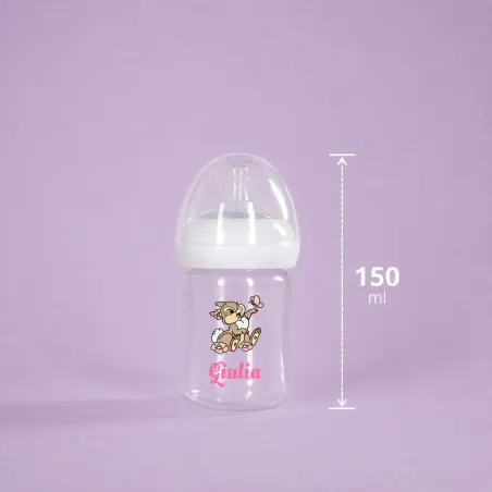 Personalisierte Babyflasche mit Namen-BPA-frei, Antikolik, Silikon 150