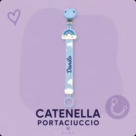 Prendedor de chupeta FLAT de Silicone Personalizada | BabyJart