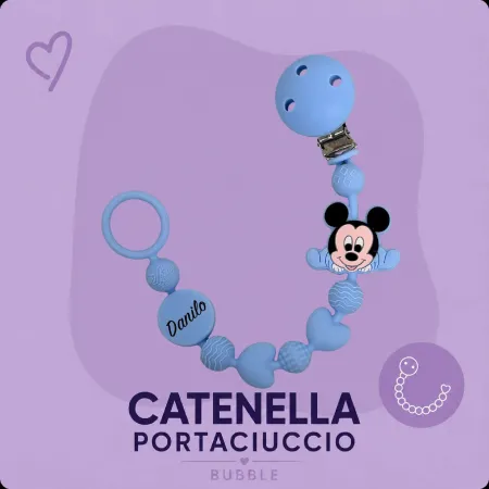 Personalized Silicone Pacifier Chain BUBBLE CHARM | BabyJart