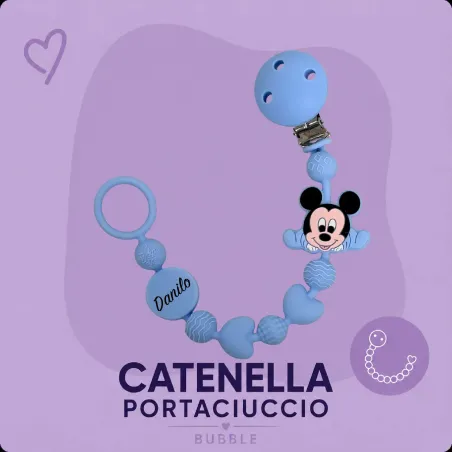 Corrente de Chupeta BUBBLE CHARM de Silicone Personalizada