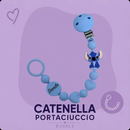 Personalized Silicone Pacifier Chain BUBBLE CHARM | BabyJart