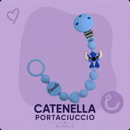 Corrente de Chupeta BUBBLE CHARM de Silicone Personalizada