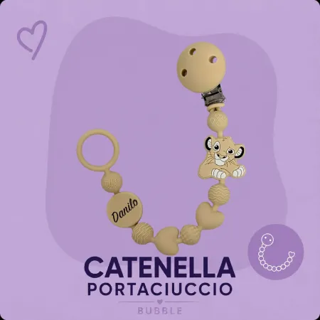 Attache-tétine en Silicone BUBBLE CHARM Personnalisée | BabyJart