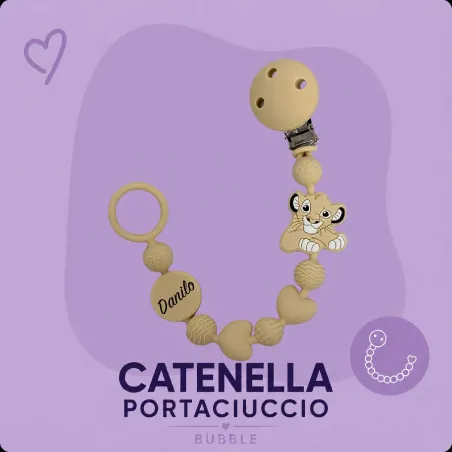 Corrente de Chupeta BUBBLE CHARM de Silicone Personalizada