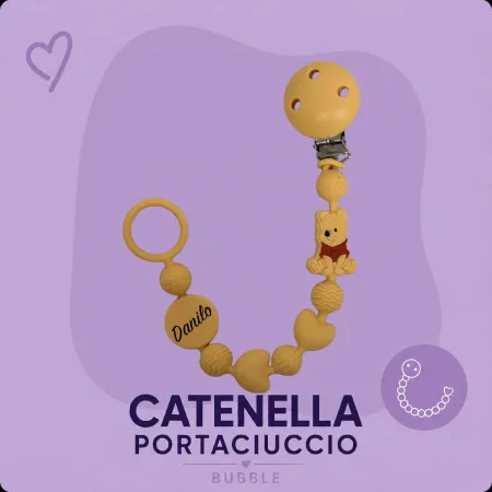Personalized Silicone Pacifier Chain BUBBLE CHARM | BabyJart