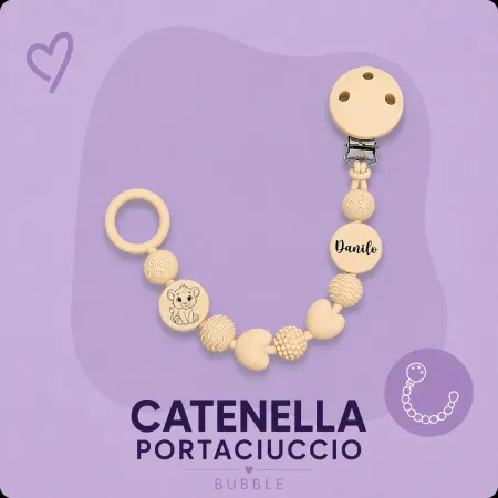Attache-tétine en Silicone BUBBLE Personnalisée | BabyJart