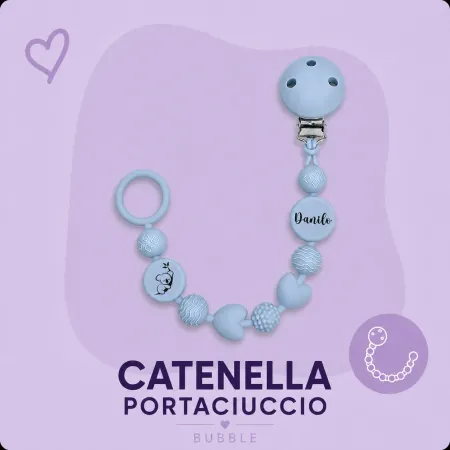 Corrente de Chupeta BUBBLE de Silicone Personalizada