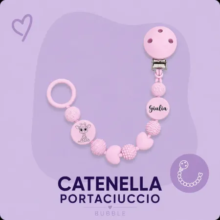 Corrente de Chupeta BUBBLE de Silicone Personalizada