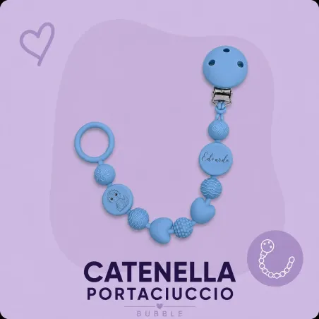 Corrente de Chupeta BUBBLE de Silicone Personalizada