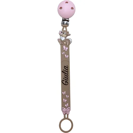 Flat MISS TAMBURINA Personalized Pacifier Clip | BABYJART® 2