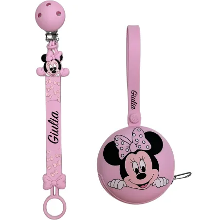 Cadena para Chupete Flat Minnie con Nombre | BABYJART®