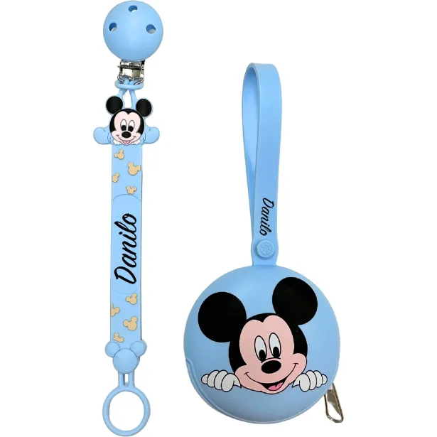 Catenella Portaciuccio Flat Topolino con Nome | BABYJART®