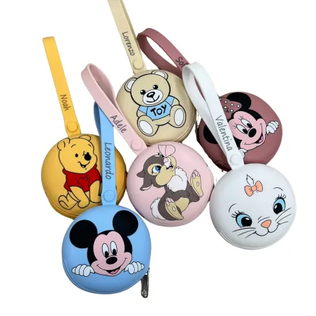 Personalisierte Runde Schnuller Box mit Farbdruck | BABYJART®