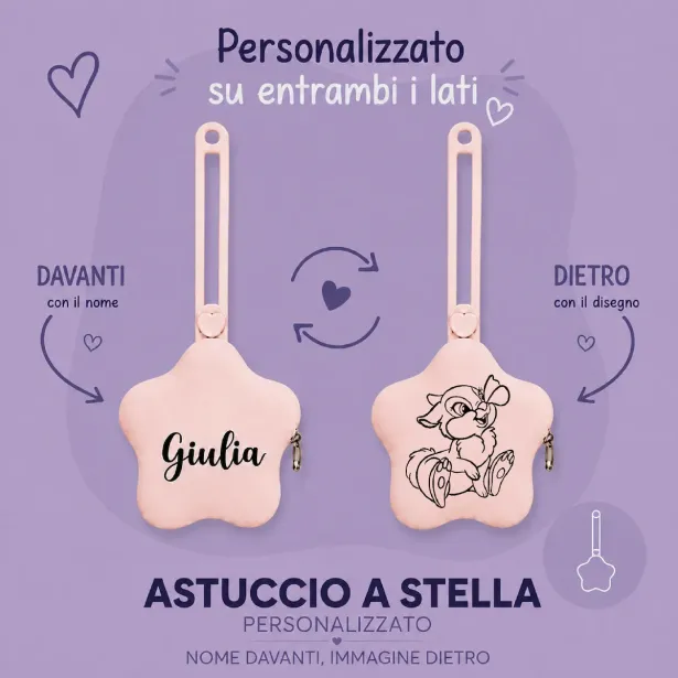 Personalized Star Pacifier Case with Name and Image | BABYJART®