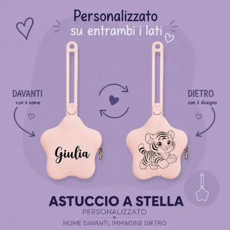 Boîte à tétine Étoile personnalisée avec prénom | BABYJART®